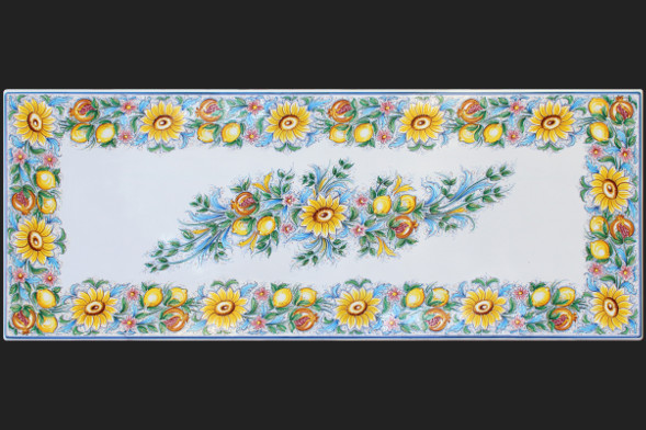 tavolo-rettangolare-girasoli-e-frutta