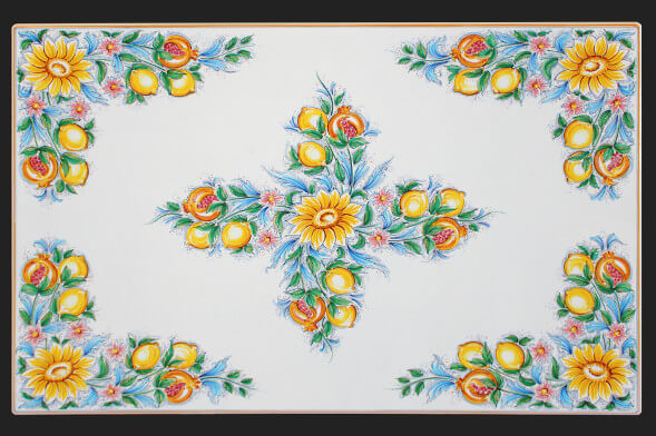 tavolo-rettangolare-girasoli-e-frutta